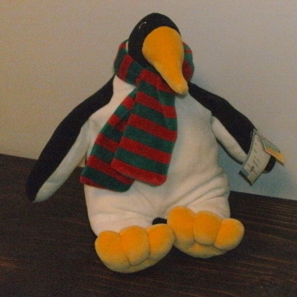 COLLECTIBLE Penguin Mary Meyer 13” Slip Slide Plush Stuffed Animal 1998 with TAG